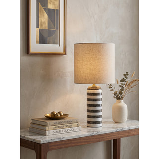Rivelle Striped Marble Table Lamp