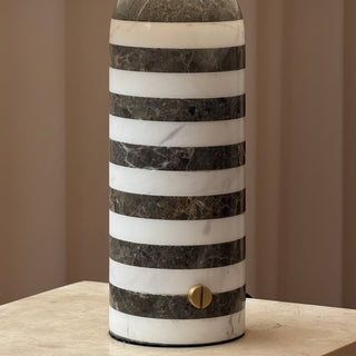 Rivelle Striped Marble Table Lamp