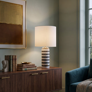 Rivelle Striped Marble Table Lamp