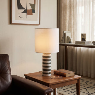 Rivelle Striped Marble Table Lamp