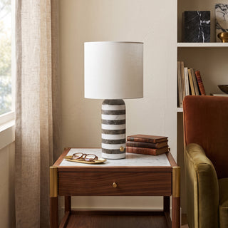 Rivelle Striped Marble Table Lamp