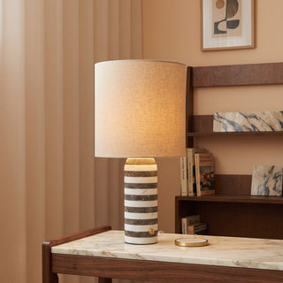 Rivelle Striped Marble Table Lamp