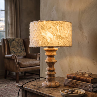 Sahar Travertine Totem Table Lamp – detail 6