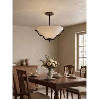 Serpentine Flush Mount Ceiling Light