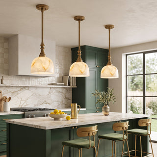 Solyra Alabaster Bell Pendant Lamp