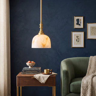 Solyra Alabaster Bell Pendant Lamp
