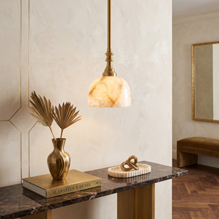 Solyra Alabaster Bell Pendant Lamp