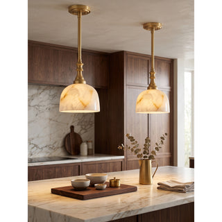 Solyra Alabaster Bell Pendant Lamp