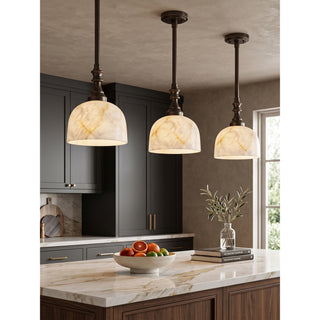 Solyra Alabaster Bell Pendant Lamp