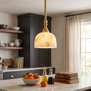 Solyra Alabaster Bell Pendant Lamp