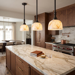 Solyra Alabaster Bell Pendant Lamp