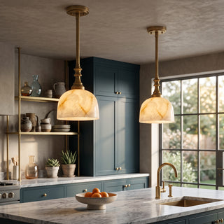Solyra Alabaster Bell Pendant Lamp