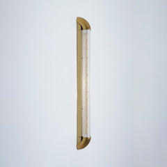 Brushed Titanium Gold & Clear Glass