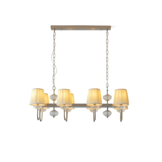 Valerine Pleated Scroll Linear Chandelier