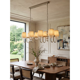 Valerine Pleated Scroll Linear Chandelier