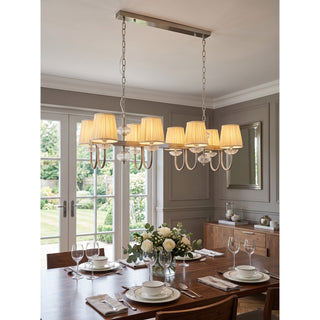 Valerine Pleated Scroll Linear Chandelier
