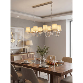 Valerine Pleated Scroll Linear Chandelier