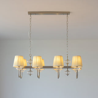 Valerine Pleated Scroll Linear Chandelier