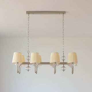 Valerine Pleated Scroll Linear Chandelier