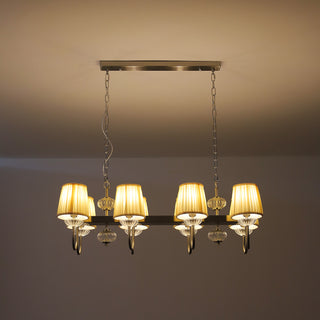 Valerine Pleated Scroll Linear Chandelier