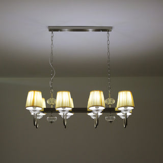Valerine Pleated Scroll Linear Chandelier