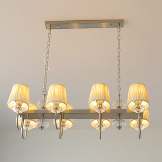 Valerine Pleated Scroll Linear Chandelier