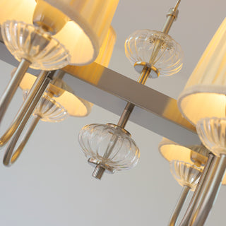 Valerine Pleated Scroll Linear Chandelier