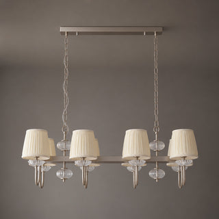 Valerine Pleated Scroll Linear Chandelier