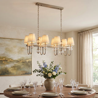 Valerine Pleated Scroll Linear Chandelier