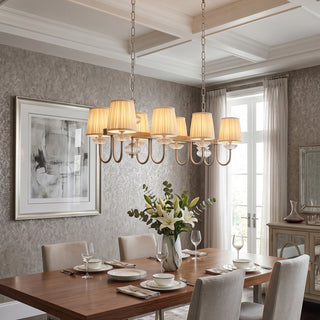 Valerine Pleated Scroll Linear Chandelier