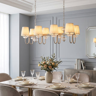 Valerine Pleated Scroll Linear Chandelier