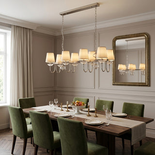 Valerine Pleated Scroll Linear Chandelier
