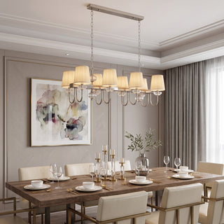Valerine Pleated Scroll Linear Chandelier