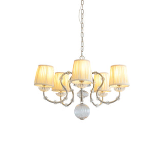 Valerine Pleated Scroll Chandelier