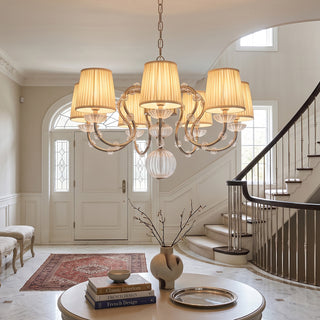 Valerine Pleated Scroll Chandelier