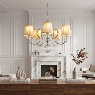Valerine Pleated Scroll Chandelier