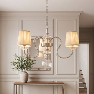 Valerine Pleated Scroll Chandelier