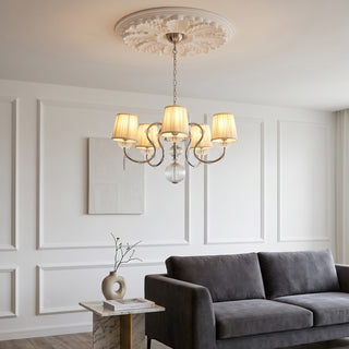 Valerine Pleated Scroll Chandelier