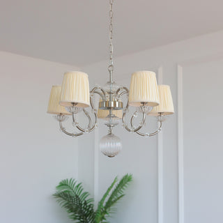 Valerine Pleated Scroll Chandelier