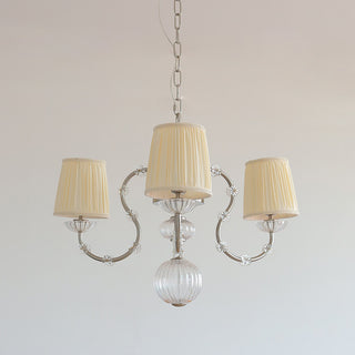 Valerine Pleated Scroll Chandelier