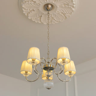 Valerine Pleated Scroll Chandelier