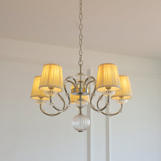 Valerine Pleated Scroll Chandelier