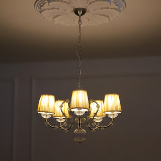 Valerine Pleated Scroll Chandelier