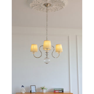 Valerine Pleated Scroll Chandelier