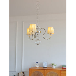 Valerine Pleated Scroll Chandelier