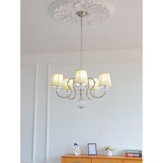 Valerine Pleated Scroll Chandelier