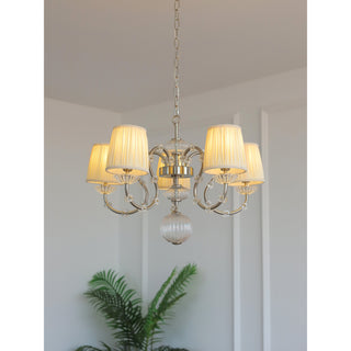 Valerine Pleated Scroll Chandelier