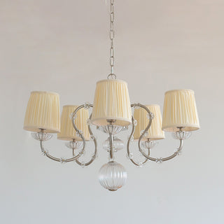 Valerine Pleated Scroll Chandelier