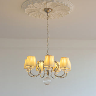 Valerine Pleated Scroll Chandelier