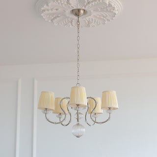 Valerine Pleated Scroll Chandelier